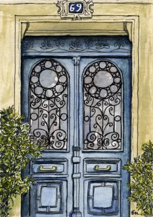 French Door Greeting Card